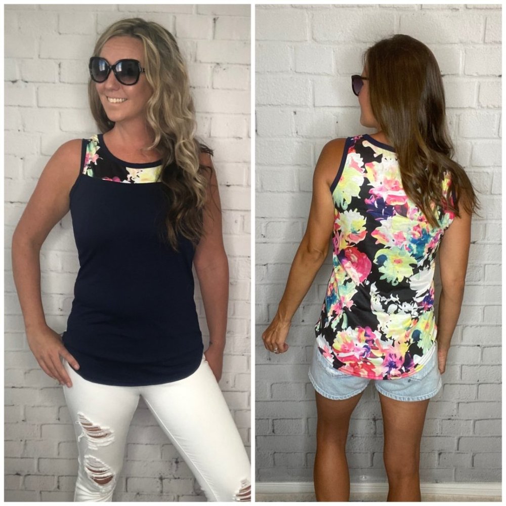 Floral Back Tank